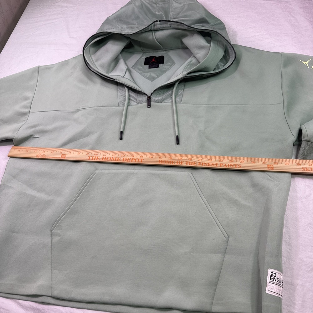 Jordan 23 Engineered Gray 3XL Men's 1/4 Zip Hoodie Logo Pockets Standard Fit - Picture 8 of 11